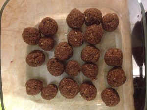 Fig Newton balls - before they were rolled in the coating