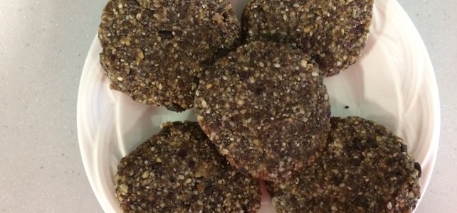 Cookie Shaped no-bake protein cookies